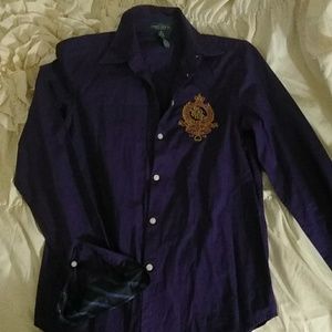 Ralph Lauren XS purple long sleeve button up